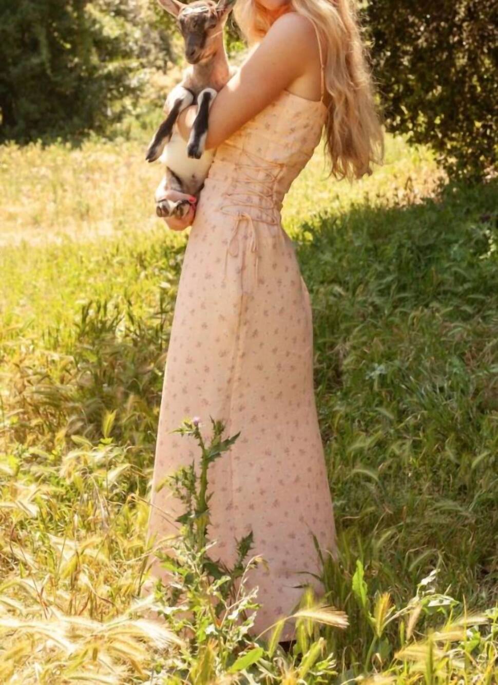 NEW PRAERIE sandy dress in peach floral